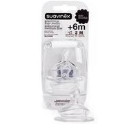 Tétine Physiologique Silicone 6m+ Débit Moyen - Suavinex