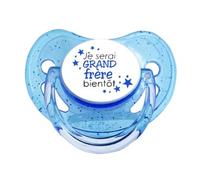 Tétine sucette bébé personnalisée Je serai grand frère bientôt 132
