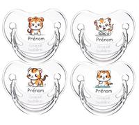 Tétine/Sucette bébé personnalisée/personnalisable prénom Petit tigre