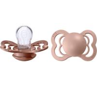 Tétine Supreme,Lot De 2,Silicone,Tétine Danoise De Forme Symétrique. Sans Bpa. (Woodchuck/Blush,Taille 1 (0-6 Mois))