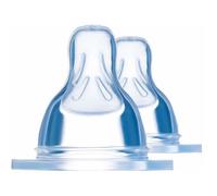 Tétines Mam Débit Moyen N° 2 Silicone Transparent