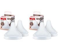 Tétines pour biberons NUK Perfect Match, 0+ mois, S’adapte au palais de bébé, Évent anti-coliques, Sans BPA, TÉTINE S en silicone pour biberons, 2 pièces (Lot de 2)