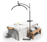 Tetipa Lampadaire LED, Lampe Extension De Cils Professionnel, LED Lampe Demi Lune, 45W avec support de téléphone, lampe cosmétique pour cils Pour Tattoo Tatoueurs