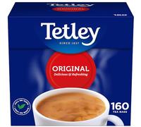 Tetley Sachets de thé noir originaux - Infusion britannique entièrement aromatisée - Parfait pour le petit déjeuner ou à tout moment - Certifié Rainforest Alliance - 160 sachets de thé (lot de 1)