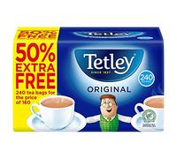 Tetley - Tea Bags 160S Plus 50% Extra Free. 240 Tea Bags
