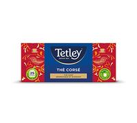 Tetley Thé Corsé- thé noir fort en goût- Boîte de 25 sachets classiques