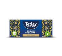 TETLEY - Thé Noir English Breakfast | Saveur riche et onctueuse | Parfait pour le petit déjeuner | la boite de 25 sachets - 50 g | LOT DE 4