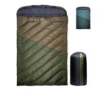 Teton Mammoth Sac de Couchage Double 20 degrés Chaud pour la Famille, Le Camping, la Chasse et Le Camp de Base Sac de Compression Inclus