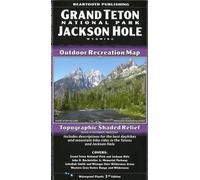 Teton Range Core Trails, Wyoming : carte des loisirs de plein air, topographique en relief ombré | Beartooth Publishing