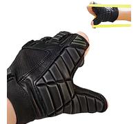 tetotak Gant de tir professionnel sans cadre, accessoires d'entraînement de chasse, matériau en peau de chèvre, protection supérieure des mains, bande tube plat d'extérieur (main gauche XXL 22-23 cm)