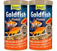 TETRA - Aliment Complet en Flocons - pour Poissons Rouges et d'eau Froide - avec Couvercle Doseur - 1 Litre (Lot de 2)