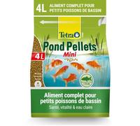 TETRA Aliment complet Pond Pellets Mini en granulés - Pour petit poisson de bassin - 4L