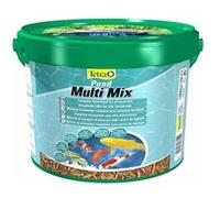 Tetra Nourriture poissons d'étang Pond Multi Mix – Flocons/bâtonnets/plaquettes/gammares – Seau 10 l