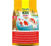 Tetra Bâtonnets variés pour Poissons Pond, pour tous les Poissons Koï, 15L | Sticks flottants | Pour Koï et poissons de bassin | Aliment complet | Favorise vitalité