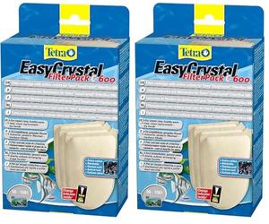 TETRA EasyCrystal Filter Pack C600 - Cartouche de Filtration au Charbon Actif pour Filtre EasyCrystal 600-3 pièces (Lot de 2)