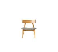 MUUBS Tetra lounge chair Tissu couleur béton-chêne huilé naturel