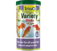 Tetra Mélange de 3 bâtonnets Alimentaires différents pour Tous Les Poissons de Bassin, 1 Litre