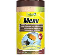 Tetra Menu - Mélange d'aliment de Base avec 4 Flocons spéciaux dans des Compartiments séparés, Nourriture variée pour Tous Les Poissons d'ornement, Pot de 250 ML