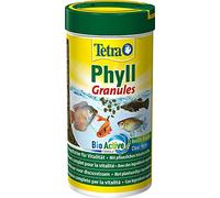 Tetra Phyll Granules Nourriture pour Poissons d'ornement herbivores pour Tous Les Poissons d'ornement herbivores Nourriture en granulés avec Fibres essentielles Boîte de 250 ML
