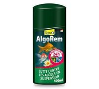 Tetra Pond AlgoRem - Traitement de l’Eau des Bassins de Jardin - Elimine l’eau verte et Limite la formation des Algues - Favorise une Eau Claire et Saine en 24H - 500 ml