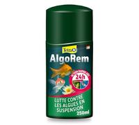 Tetra Pond AlgoRem - Traitement de l’Eau des Bassins de Jardin - Elimine l’eau verte et Limite la formation des Algues - Favorise une Eau Claire et Saine en 24H - 250 ml