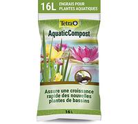 Tetra Pond AquaticCompost - Engrais, Terreau pour Fond de Bassin - Nutriments pour Plantes de Bassin de Jardin et d’Ornement - Favorise la Croissance des Plantes - 16 L
