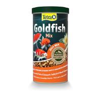 Tetra Pond Goldfish Mix - Mélange Complet de Sticks, Flocons, Gammarus - Aliment pour Poissons Rouges de Bassin et de Jardin - Enrichis en Oligo-éléments, Vitamines essentiels, Spiruline - 1 L