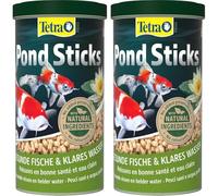 Tetra Pond Sticks - Alimentation Quotidienne idéale pour Tous Les Poissons de Bassin - Enrichi en Oligo-éléments, Vitamines Essentiels, Caroténoïdes - Ne pollue Pas l’Eau - 1L (Lot de 2)