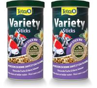 Tetra Pond Variety Sticks - Mélange Complet d’Aliments en Stick pour Tous Les Poissons de Bassin - Enrichis en Oligo-éléments, Vitamines Essentiels, Caroténoïdes, Fibres - Ne pollue Pas l’Eau - 1 L