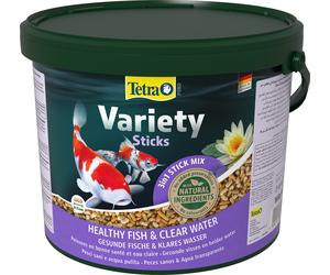 TETRA Pond Variety Sticks - trois sticks différents comme nourriture principale pour tous les poissons de bassin - 10 L