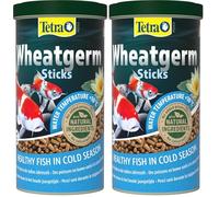 Tetra Pond Wheatgerm Sticks - Alimentation Equilibrée aux Germes de Blé pour Poissons de Bassin - Recommandé en Automne et au Printemps - Riche en Fibres - Très Energétique - 1 L (Lot de 2)