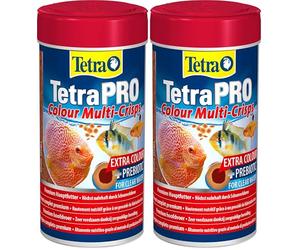 Tetra Pro Colour Multi Crisps Aliment Complet Premium - Nourriture de qualité supérieure pour Poisson d'ornement Tropical, Boîte de 250 ML (Lot de 2)