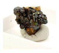 TETRAHEDRITE + DOLOMITE - Pierre Naturelle en Provenance de France, Saint-Pierre-de-Mésage - Minéral Rare et Authentique 14.5 ct - Certificat d'Authenticité Inclus 14 x 11 x 10 mm G