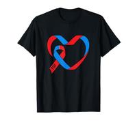Tetralogy of Fallot Heart Ruban bleu et rouge sensibilisation TOF T-Shirt