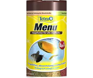 TetraMin Menu Lot de 4 flacons de Mousse pour Poissons décoratifs 4 Compartiments séparés Idéal pour Les Poissons à Eau Tout Type de l'eau 100 ML