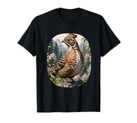 Tétras à volants parmi les fleurs de laurier des montagnes T-Shirt