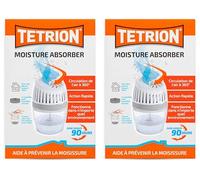 Tetrion Absorbeur d'Humidité 20m² avec Conception à 360° Protection Antihumidité 90 Jours pour Maison (Lot de 2)
