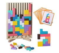 Tetris 3D Couleur, Casse Tete Enfant en Bois, Enfant, avec 42 Coloré Russe en Forme Bloc, Montessori Puzzle 3 4 5 Ans, pour GarçOns Et Filles Puzzle Jeux De RéFlexion