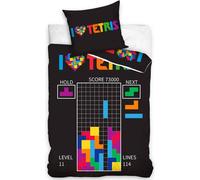 Tetris Bettbezug Schwarz 140 x 200 cm - 70 x 90 cm
