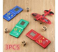 Tetris Jeux De Main Joueur Lcd Jeux Électroniques Jouets Pocket Game Console Enfance Classique Pour Gift (Couleur Aléatoire) - 3 Pièces