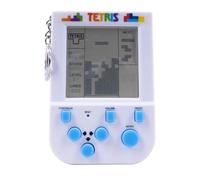 Tetris Porte-clés jeu d'arcade portable rétro Mini jeu Tetris portable pour enfants et adultes Jeu traditionnel avec 15 niveaux de jeu rétro y compris le jeu Tetris original et les sons