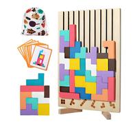 Tetris Puzzle 3D en Bois, Blocs De Construction en Bois ColoréS, Russe en Forme Bloc, Jeux Montessori, Jeux Educatif Cadeau pour GarçOns Et Filles (Coloré)