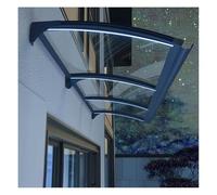 Tettuccio Parapioggia per Porta e Finestra, Tendalino Antipioggia in Lega di Alluminio, Facile da Installare, Design Elegante, 80 x 80 cm