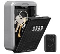 TEUEN Boite à Clé Sécurisée Montage Mural Boite a Clef avec Code Numérique à 4 Chiffres, Extra Grande Lock Box Coffre a Clefs Exterieur, Format XL Boîte à Clés à Code