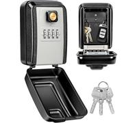 TEUEN Boite a Clefs Securisee Exterieur, Grand Boite à clés sécurisée Etanche à l'eau et à la Rouille,Porte Clef Mural avec Code à 4 Chiffres pour la Maison, Le Garage, L'école,AirBnB