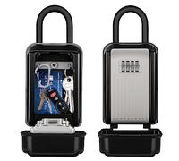 TEUEN Coffre à Clés Sécurisé à 4 Chiffres, Boîte à Clés en Alliage de Zinc, Grande Capacité, Montage Mural pour Usage Extérieur, Idéal pour Maison, Bureau, Garage ou Propriétés Locatives