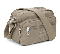 TEUEN Petit Sac bandoulière Femme, Léger Sac Porté épaule Imperméable en Nylon Sac à Main Loisir avec Multi-poches et Bandoulière Réglable Sac Besace ete Zippé pour Femme Filles