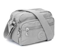 TEUEN Petit Sac bandoulière Femme, Léger Sac Porté épaule Imperméable en Nylon Sac à Main Loisir avec Multi-poches et Bandoulière Réglable Sac Besace ete Zippé pour Femme Filles