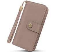 TEUEN Portefeuille Femme Grande Capacité, Porte Monnaie en en Cuir Synthétique avec Blocage RFID, Portefeuille Classique et Vintage avec Plusieurs Emplacements pour Cartes et Boîte Cadeau