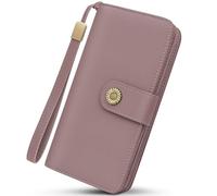 TEUEN Portefeuille Femme Grande Capacité, Porte Monnaie en en Cuir Synthétique avec Blocage RFID, Portefeuille Classique et Vintage avec Plusieurs Emplacements pour Cartes et Boîte Cadeau